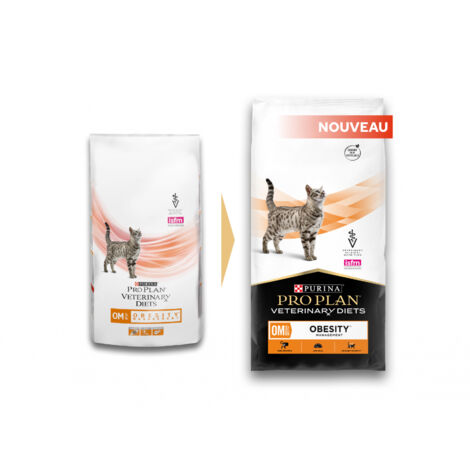 Nourriture que les rgimes vtrinaires de Purina Pro Plan Fline OM pour les chats en surpoids - 5 kg