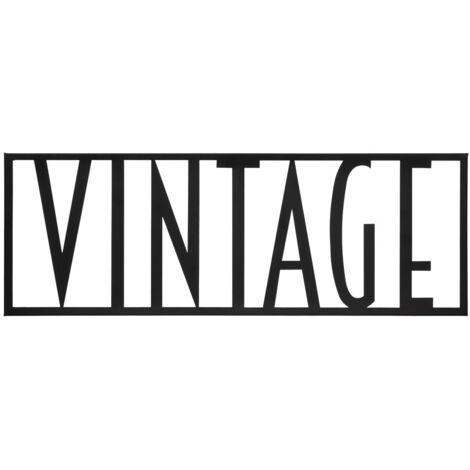 Déco murale mot Be vintage 50x17cm noir - Atmosphera créateur d'intérieur (1/2)