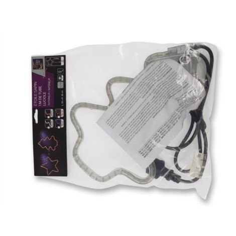Lot de 2 - JJA - Décoration Lumineuse Étoile et Sapin - 1m Tube Luciole LED - Blanc Chaud et Bleu - Usage Intérieur/Extérieur IP44 - Voir photos pour détails - NEUF (1/4)