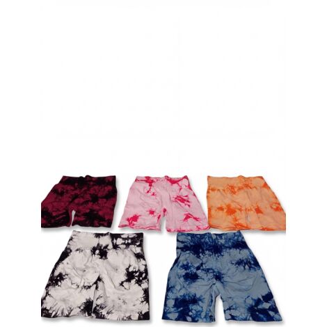 Lot de 5 - SHORT CYCLISTE - Tie-Dye - Taille L - Effet Scrunch et Seamless - Confort optimal - Voir photos (1/5)