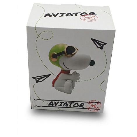 BLOGO PEANUTS - Statue en résine - Modèle AVIATOR Snoopy - Peint à la main - Design italien - EAN 8053172472023 - Voir photos pour détails (1/4)