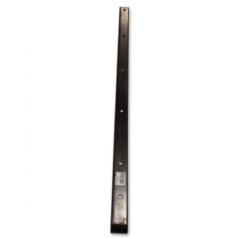 Penture droite BC - 1000 x 40 mm - Acier noir - Diamètre œil 16 mm - 7 trous carrés - Réf 8742910 - Idéal pour volet ou portail lourd - Voir photos pour détails