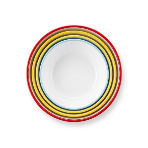 Lot de 6 - BJÖRN - Assiettes et bols Pattern Ø21cm - Céramique émaillée motifs japonais - Design coloré et moderne - Voir photos (1/5)