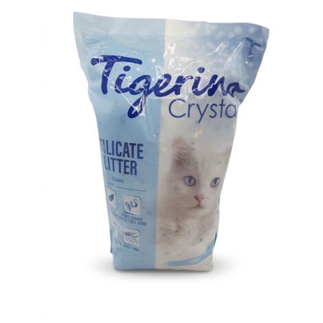 TIGERINO - Litière de silice - Crystals Classic Sensitive - 2.10kg - Anti-odeurs et sans poussière - Voir photos