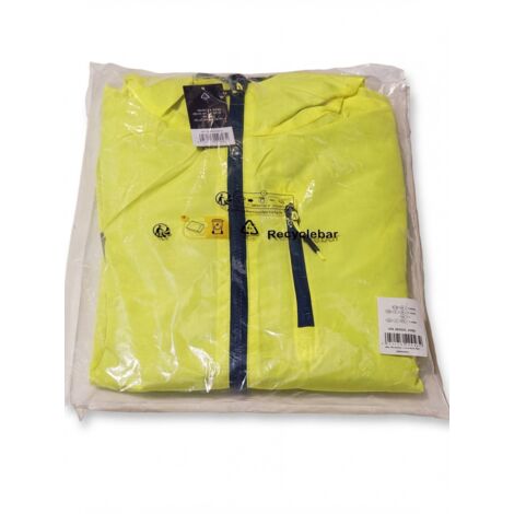 CRIVIT - Veste de sport réversible homme - Jaune fluo et bleu marine - Taille S - Haute visibilité - Neuf sous emballage - Voir photos (1/3)