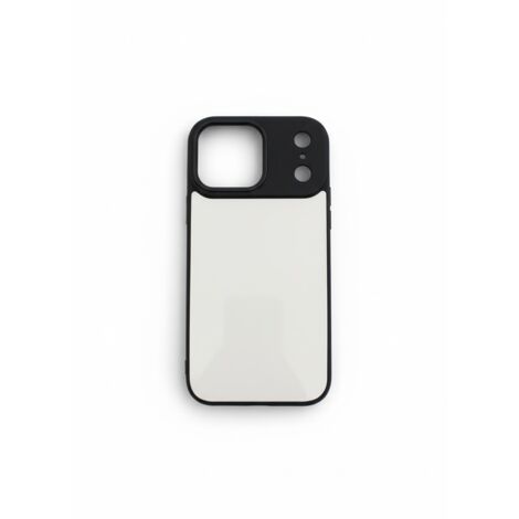 GENERIQUE - Coque de protection smartphone - Dos blanc brillant et cadre noir antichoc - Protection renforcée - Voir photos (1/5)