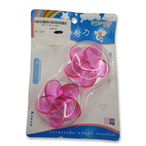 Lot de 2 - ZHENXIN - Crochets adhésifs muraux - Fleur rose 2kg - Installation facile sans perçage - Voir photos (1/2)