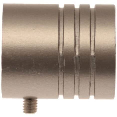 Fer Tendance Ø20 2 Embouts Cylindre Chrome Satiné (1/2)