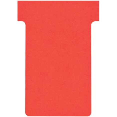 Nobo, Lot de 100 fiches T pour planning, Indice 2, Rouge, 2002003 (1/5)