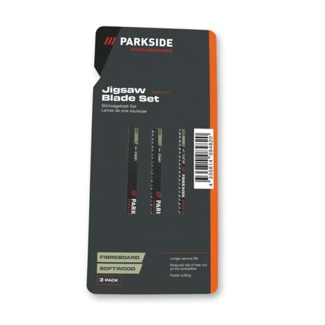 Lot de 3 - PARKSIDE PERFORMANCE - Lames de scie sauteuse - HCS 3-30mm - Coupe propre et courbe - Neuf - Voir photos