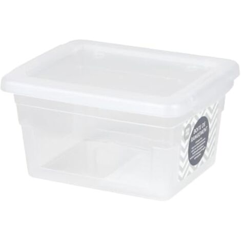 Urban living SUZIE BOITE DE RANGEMENT EN PLASTIQUE 1,3L AVEC COUVERCLE CLIP 16X13XH8,7CM (1/4)