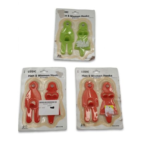 Lot de 2 - LIZGN - Patères Man & Woman Hooks - ITE...NO.502 - Référence 5303 - Design original - Voir photos pour détails (1/3)