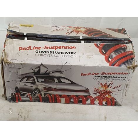 REDLINE-SUSPENSION - Combinés filetés - Kit G-200132 - Ressorts rouges - Réglable avec TÜV - Voir photos