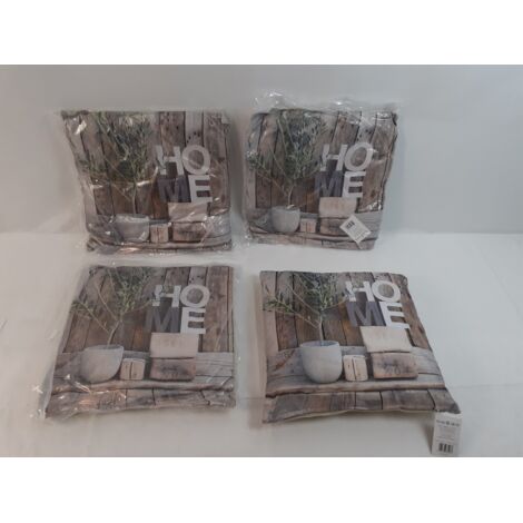 [Lot de 4] - DOUCEUR D'INTÉRIEUR - Coussins décoratifs - Design HOME et Olivier - Style rustique - Neuf - Voir photos (1/2)