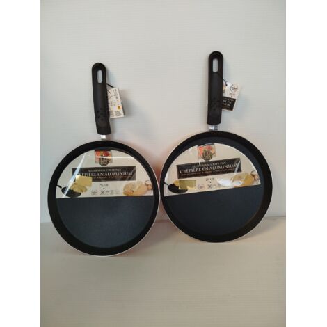 Lot de 2 LILY COOK - Crêpières en aluminium - 26cm - Revêtement antiadhésif - Non compatible induction - Voir photos (1/5)