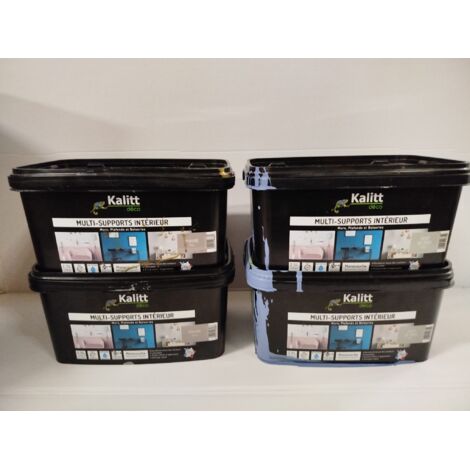 Lot de 4 - KALITT DÉCO - Peinture Multi-supports - 2.5L Monocouche - Lessivable et séchage rapide - Voir photos (1/5)
