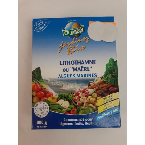 CP JARDIN - Lithothamne Maërl Algues Marines - 800g - Amendement Bio Calcium et Magnésium - Fortifie et Corrige le pH - Voir photos