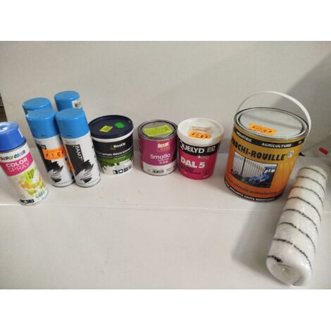 Lot de 10 - DUPLI-COLOR AMT BOSTIK QUELYD - Peintures aérosols et colles techniques - Haute résistance et multi-usages - Neuf - Voir photos (1/5)