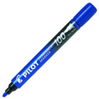 Marqueur Permanent Pilot 100 Bleu - Pointe Fine Bullet