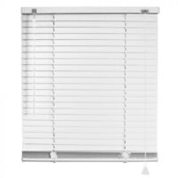 Store vénitien alu blanc 42x150cm – Lamelles 25mm – Contrôle de la luminosité – Facile à nettoyer et à utiliser – Ateliers 28