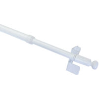 Tringle à rideaux extensible 80-110 cm – Fixation par pression sans perçage – Métal blanc avec embouts boules – Installation rapide – Gardinia
