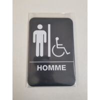 Plaque Toilettes Hommes - ELAMI - Pictogramme Handicap