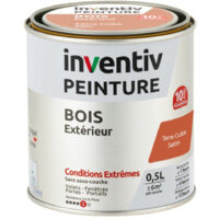 Inventiv - Peinture Extérieure Bois Terre Cuite Satin 0,5L
