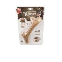 GIGWI - Jouet à mâcher Wooden Antler - Taille M - Fibre de pin naturelle - Durable et sans échardes - Voir photos