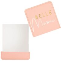 DRAEGER PARIS 1886 - Miroir de Poche Super Mamie et Étui Rose - Miroir Carré Maquillage 9x7 cm - Portable et Résistant - Idée Cadeau Anniversaire, Noël, Fête des Grands-Mères - Style Élegant Tendance