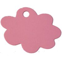 Etiquette nuage - 5X3.6cm - rose - paquet de 50