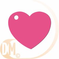 Discount Mariage - Etiquettes coeur (50) Lilas