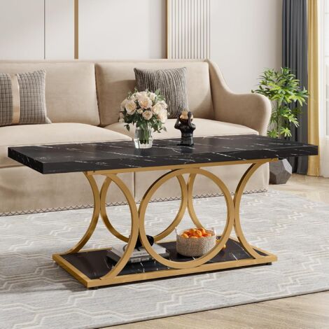 Modern Couchtisch Schwarz Gold