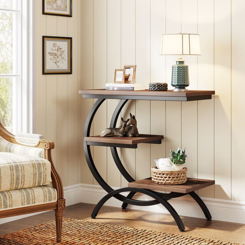 Tavolino rotondo con cestino in tessuto per soggiorno bianco e marrone Lilley | Maisons du Monde