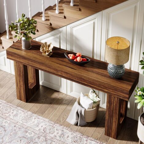 HOOBRO Tavolo Console Stretto da 140 cm per Consolle Ingresso, Tavolo
