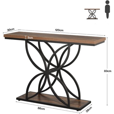 COSTWAY Tavolo Consolle 100cm, Tavolo d'Ingresso con Piedini Regolabili