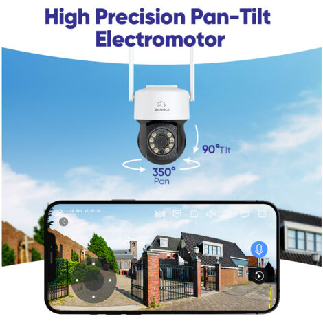 SANNCE Kit Videosorveglianza 10CH Wireless 3MP Telecamere Visione Notturna Avviso E-mail WiFi Telecamere Sicurezza Sistema - 2TB HDD