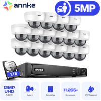 ANNKE Kit de Vidéosurveillance 16 × Caméra Intelligente Vision Nocturne Accès Distance Caméra de Surveillance 2TB