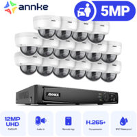 ANNKE Kit de Vidéosurveillance 16 × Caméra Intelligente Vision Nocturne Accès Distance Caméra de Surveillance
