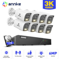 ANNKE Kit de Vidéosurveillance Exterieure 8×5MP IP Caméras Audio 2 Voies,Détection de Mouvement,Vision Nocturne Couleur,APP/PC à Distance POE Vidéo Surveillance 1TB