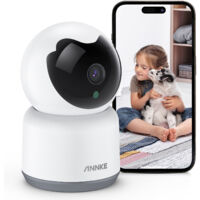 ANNKE 2K WiFi Telecamera di Sicurezza,Rilevamento del Movimento Umano,Interna a 360 Gradi con Audio Bidirezionale