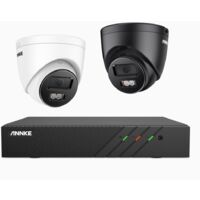 ANNKE 5MP Kit de caméras de sécurité extérieures,2 caméras couleur vision nocturne, détection mouvement,1TB HDD