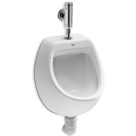 Roca – Urinoir suspendu en porcelaine blanche 300x250x420mm – Alimentation supérieure – Pour espaces publics modernes – Finition blanche
