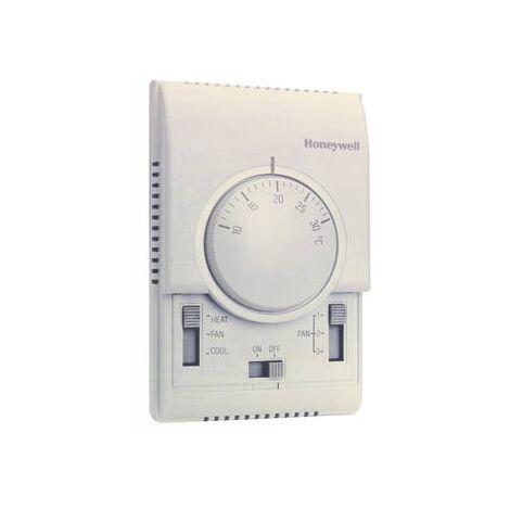 Honeywell – Thermostat fancoil T6371B1017 – Tête thermostatique avec anticipateur thermique – Montage mural ou sur boîtier standard – 6000 opérations