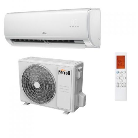Ferroli – Climatiseur réversible 2,5 kW – Wifi intégré – Silencieux – Classe A+/A++ – Réfrigérant R32 – Filtres BIO HEPA et COLD CATALYST