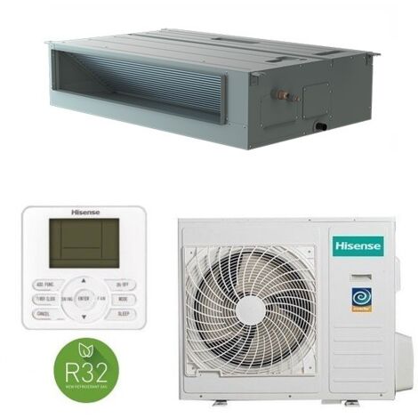 Hisense – Climatisation gainable 3.5kW – Technologie DC INVERTER – Gaz R-32 – Unité intérieure et extérieure – Télécommande incluse - AUD90UX4RFDH5