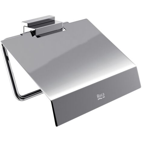 Porte-rouleau Roca Céramique Blanc Avec Couvercle - 145x110x95mm | Support Papier Toilette Mural