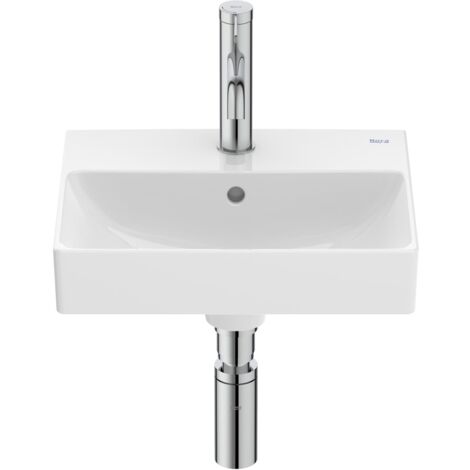 Roca – Vasque compacte rectangulaire en porcelaine FINECERAMIC 400x320x150mm – Fixation murale – Trou robinet central – Capacité 2,7L