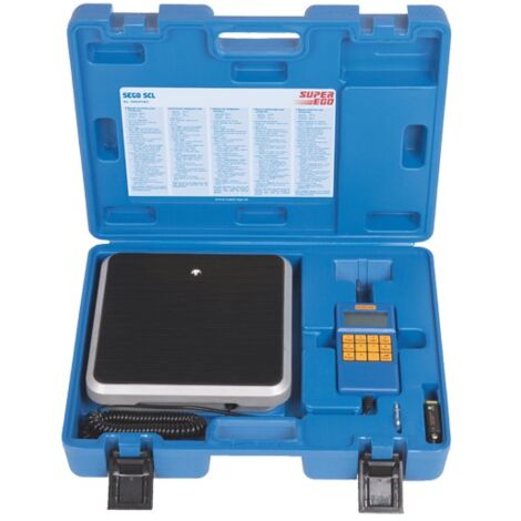 Super-Ego Tools – Balance frigorifique 100 kg – Écran LCD antireflet – Connexions 1/4' SAE – Mallette de transport incluse – Précision 0,05% (1/3)
