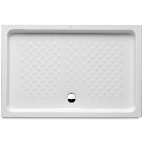 Roca – Receveur de douche rectangulaire en porcelaine – Dimensions 1200x800 mm – Profondeur 80 mm – Installation autoportante – Écoulement 90 mm (1/4)
