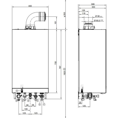 Chaudière Gaz à Condensation Viessmann Vitodens 222 – Occasion, Bon état, Blanc
